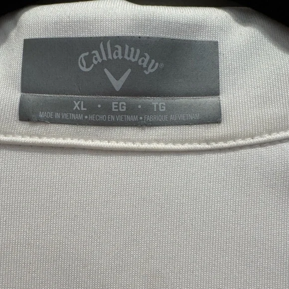 Callaway Women’s Sleeveless White Zip Polo Golf Top XL - Picture 2 of 3